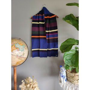 Beautiful Lacoste Cotton Wool Blend Color Block Scarf 67"